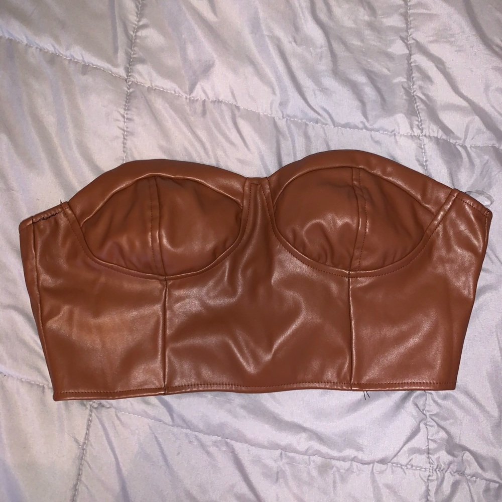 Boohoo Corset Style Crop Top